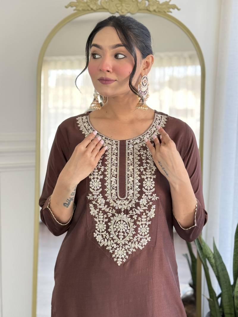 Noor-E-Zari Pure Silk Suit Set
