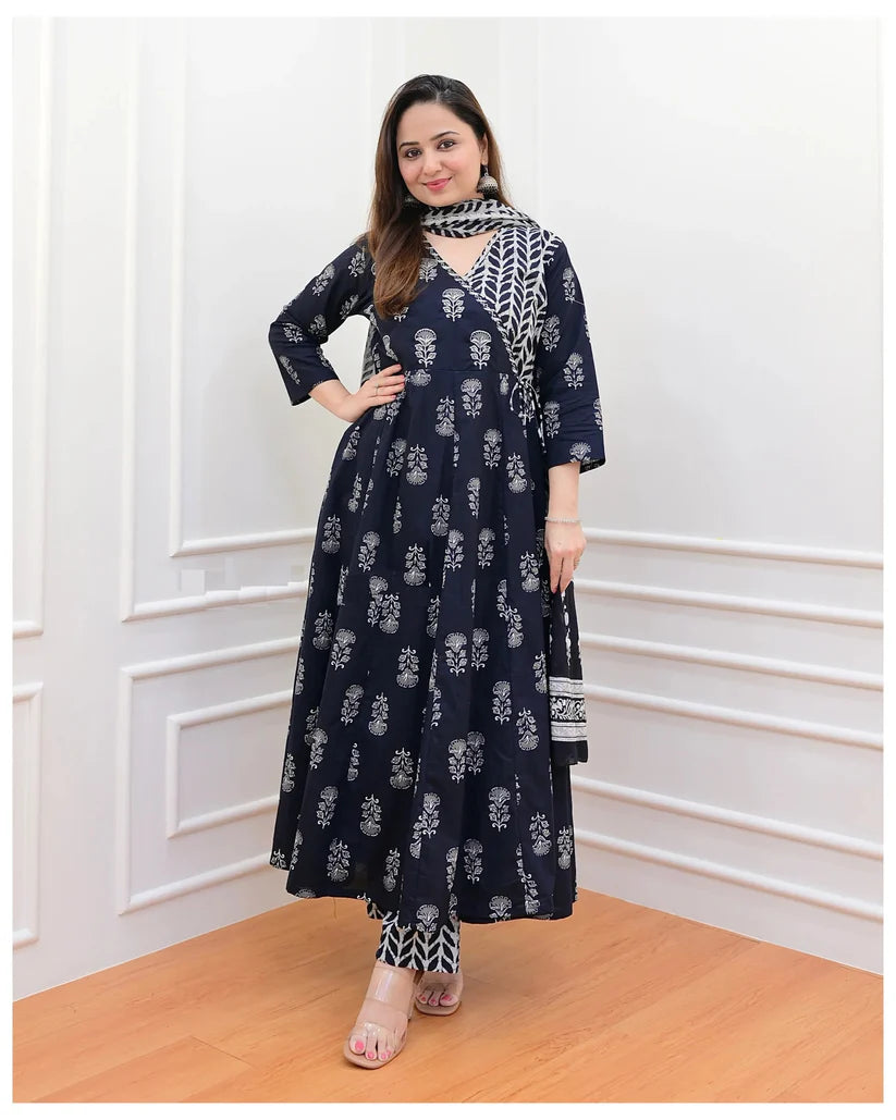 Blue Harmony Flared Suit Set