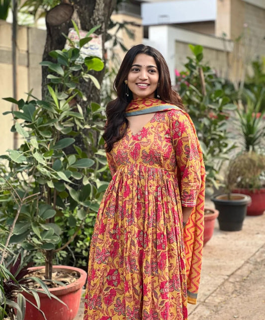 Sunlit Spice Viscose Suit Set