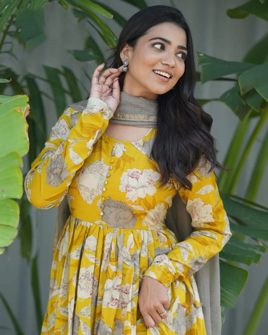 Golden Radiance Viscose Suit Set