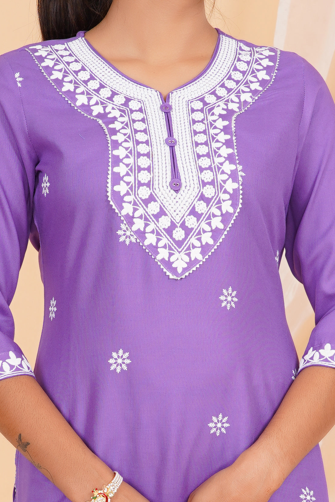 Lavender Charm Viscose Rayon Suit Set