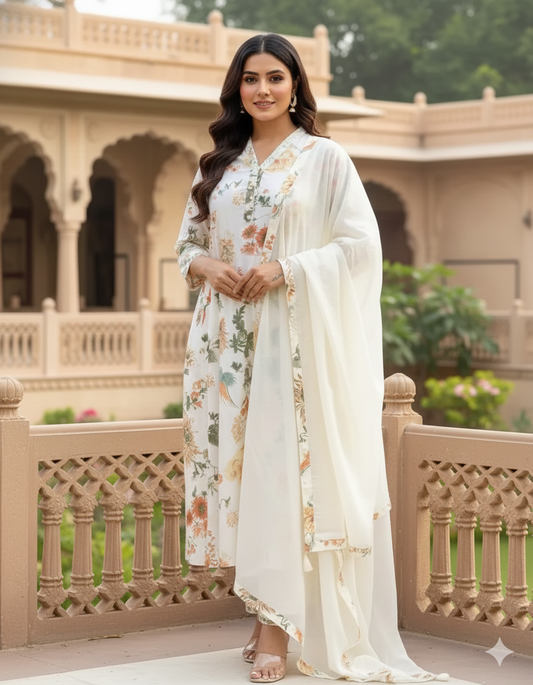 Floral Bliss Cotton Suit Set