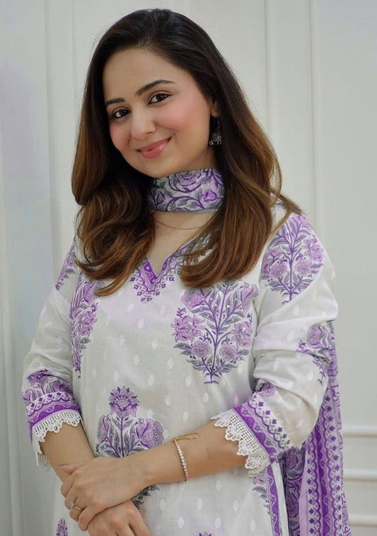 Lavender Mist Viscose Rayon Suit Set