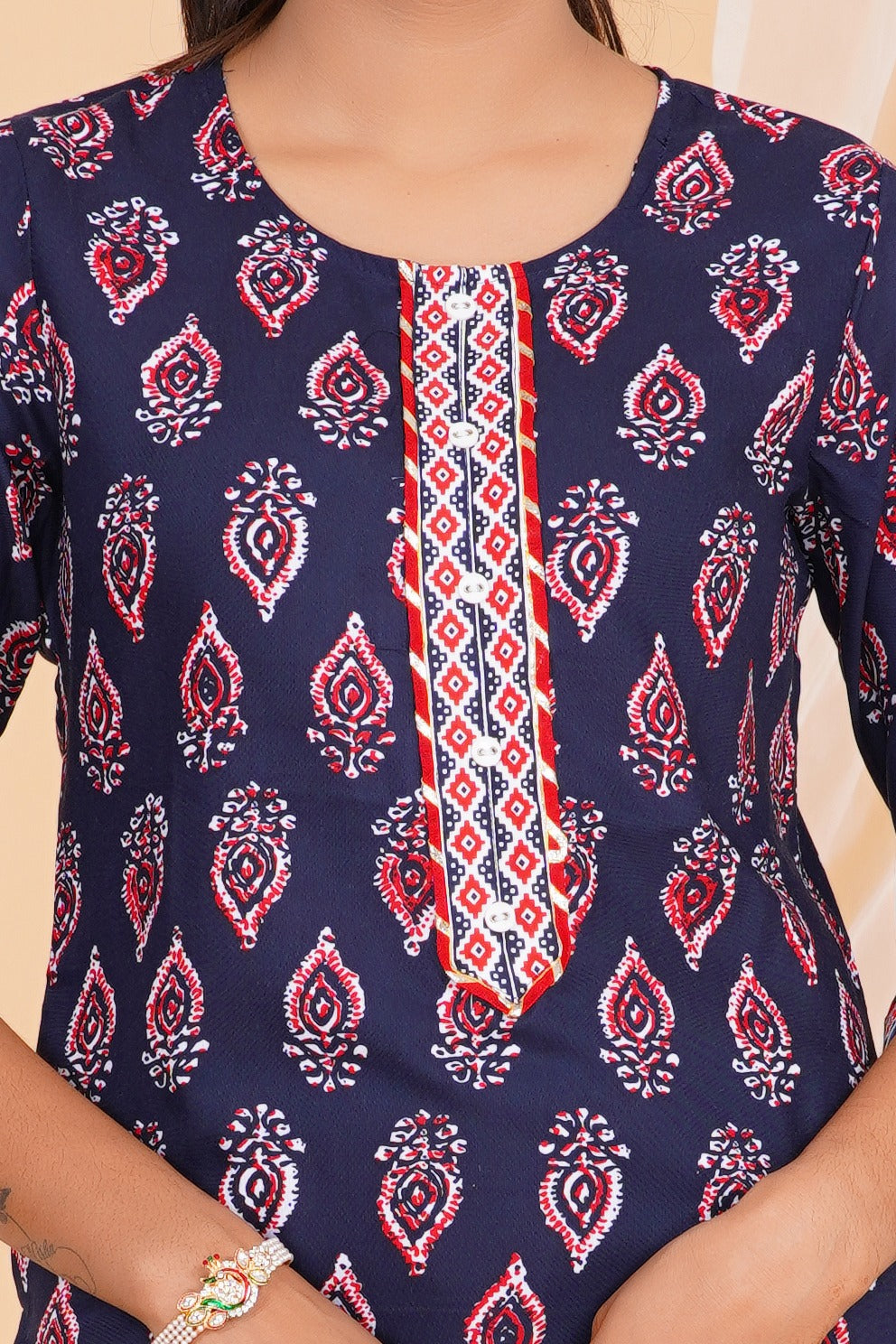 Indigo Charm Viscose Rayon Suit Set