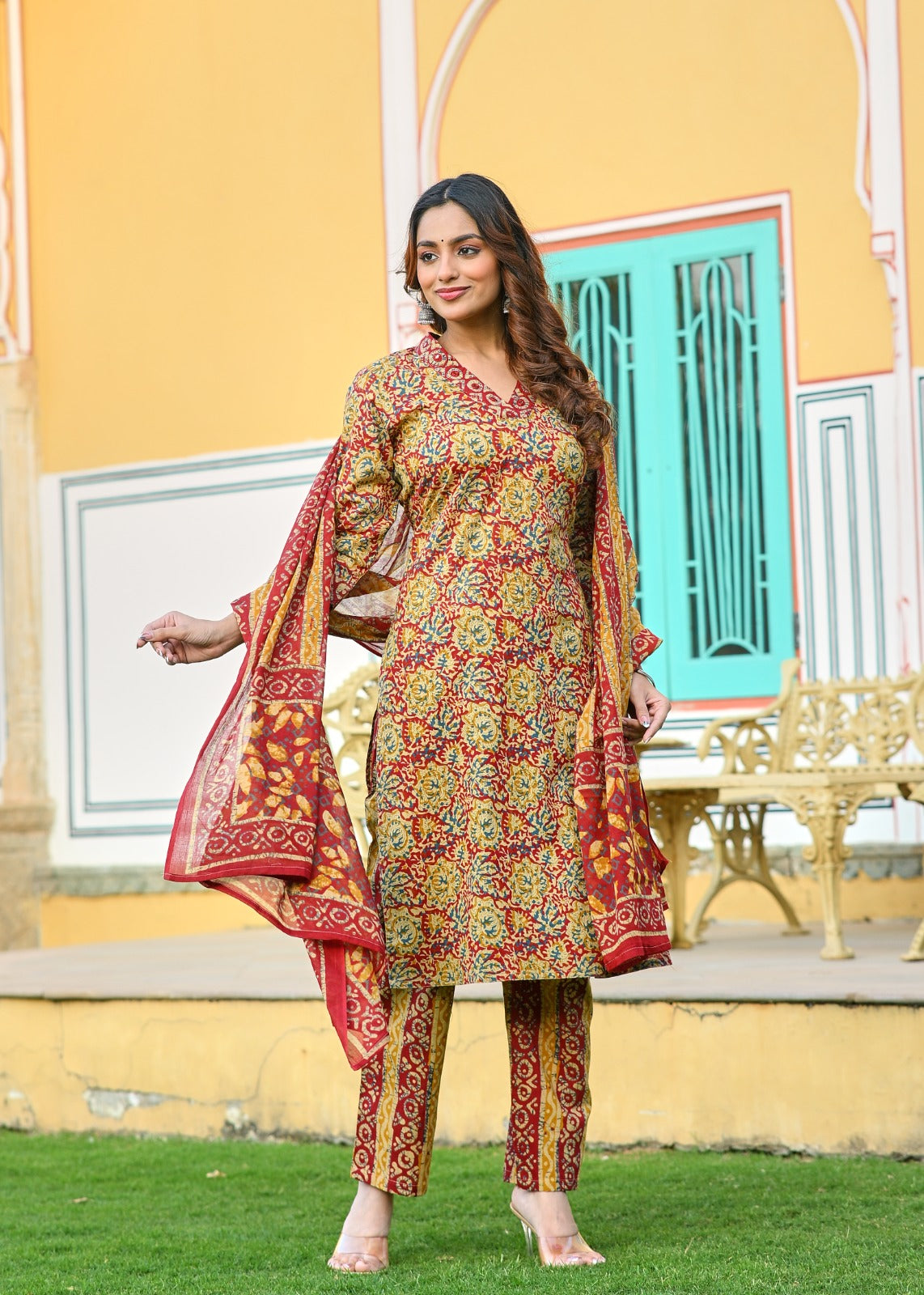 Fusion Straight Cotton Fit Suit Set