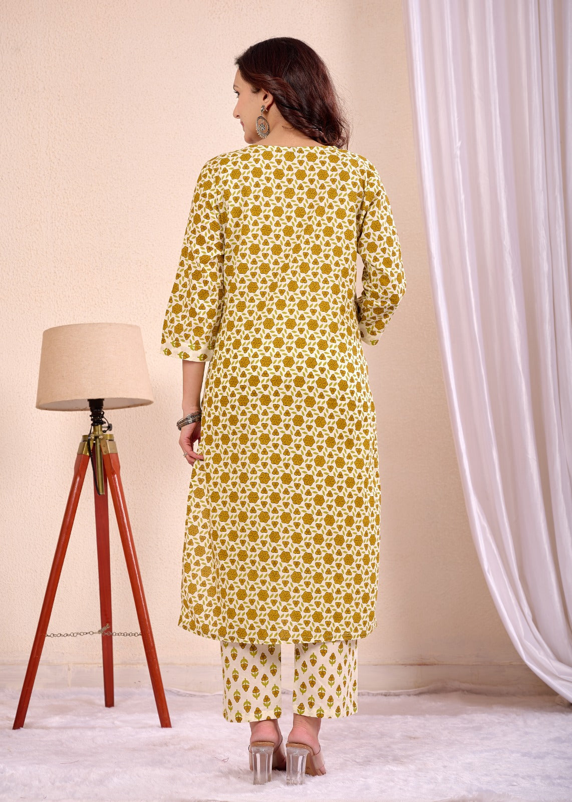 Effortless Ethnic Straight Cotton Suit Set