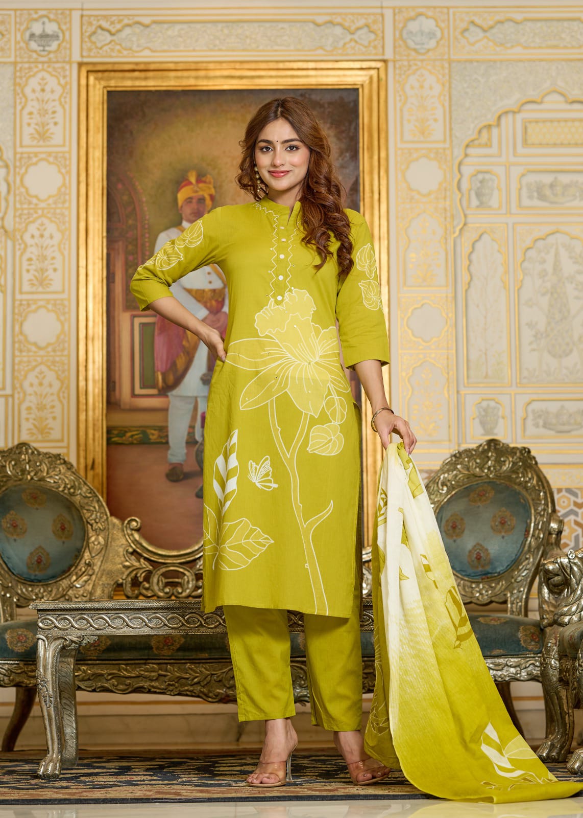 Petal Grace Cotton Suit