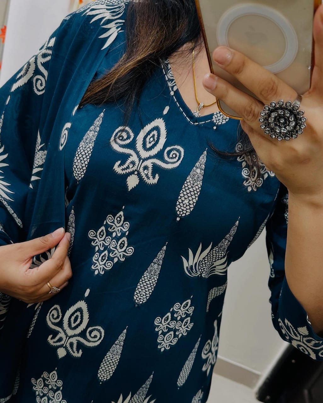 Zehra Sparkle Cotton Suit