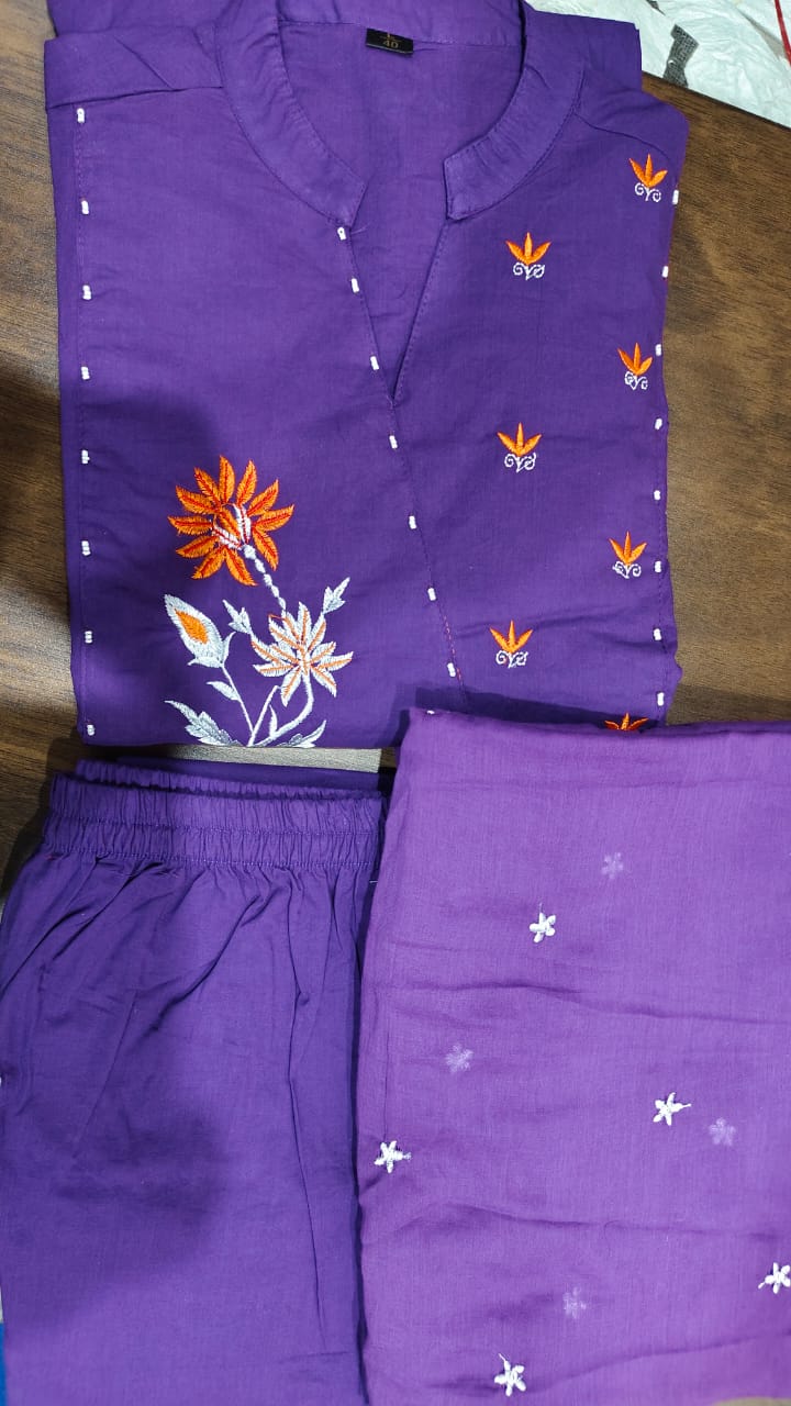 Purple Haze Cotton Mirror Suit