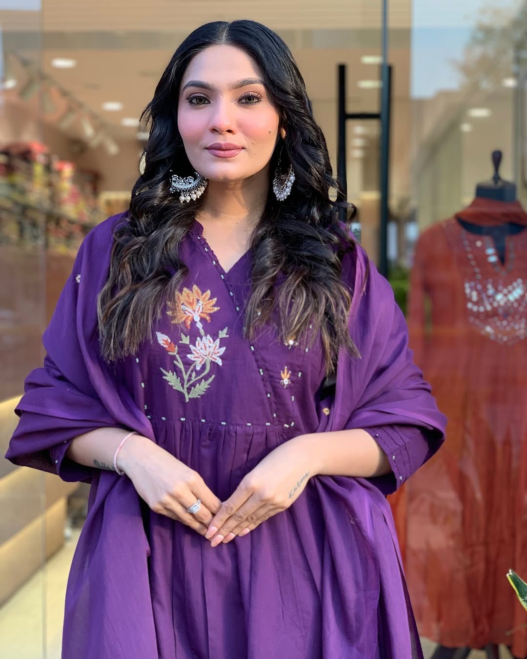 Purple Haze Cotton Mirror Suit