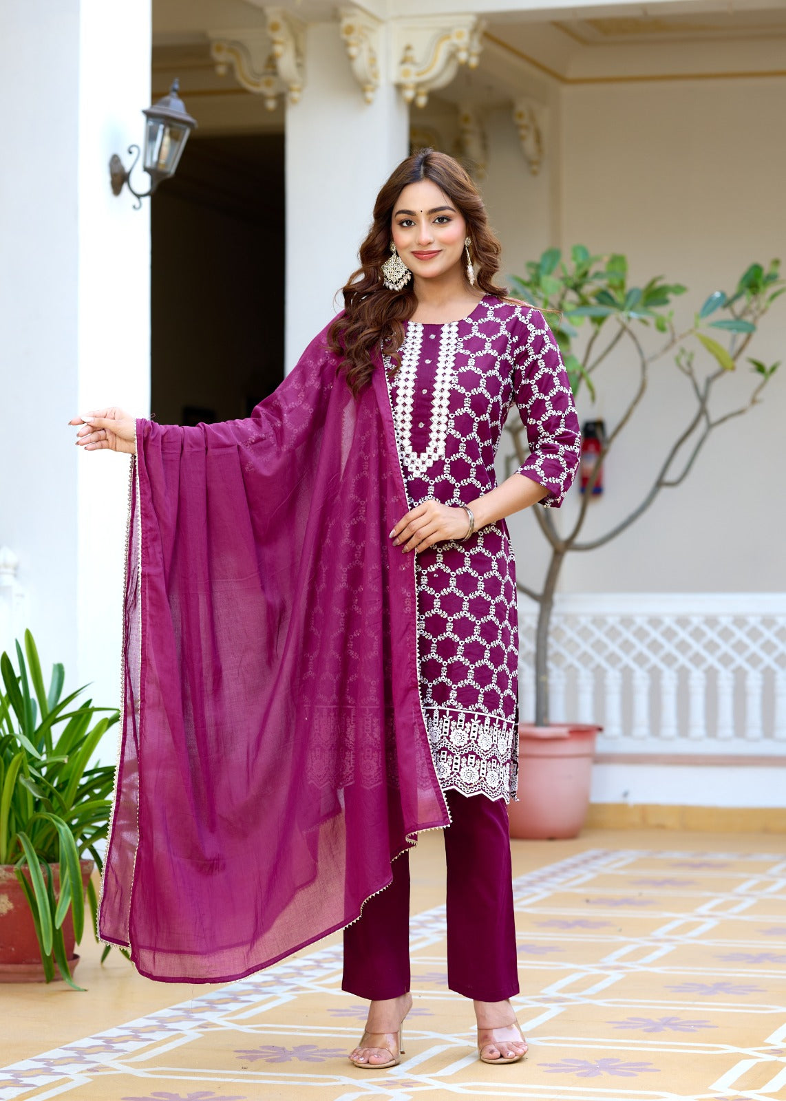 Pink Radiant Charm Shifali Straight Suit