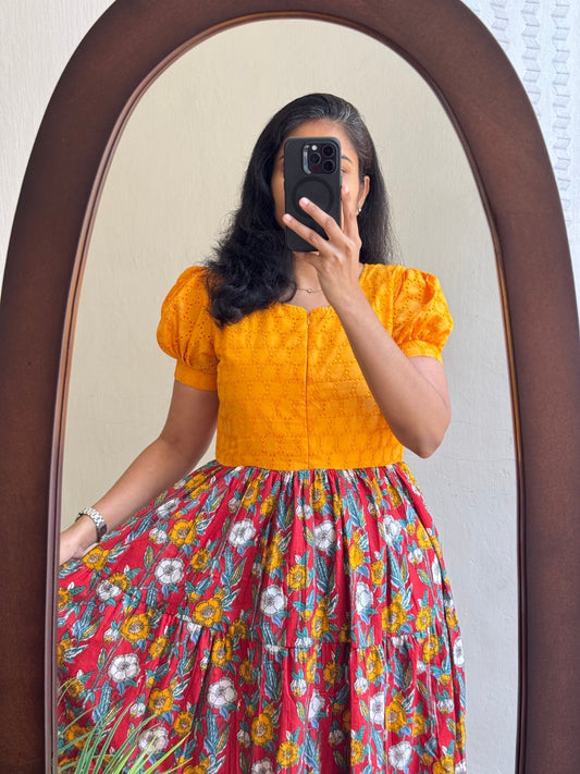 Cotton Charm Bloom Midi Dress