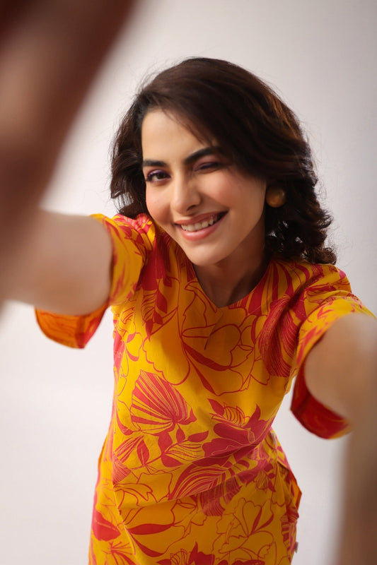 Zesty Bloom Taj Cotton Co-ord Set