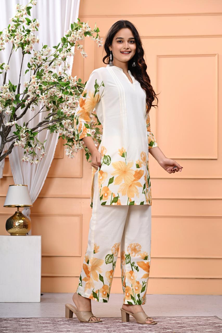 SunBlossom Ivory Bloom Co-ord Set