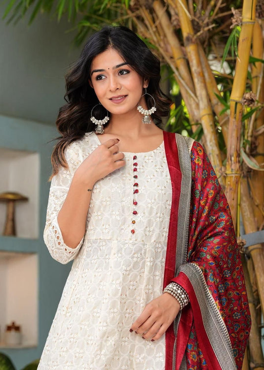 Mehr Chikankari Charm Suit Set