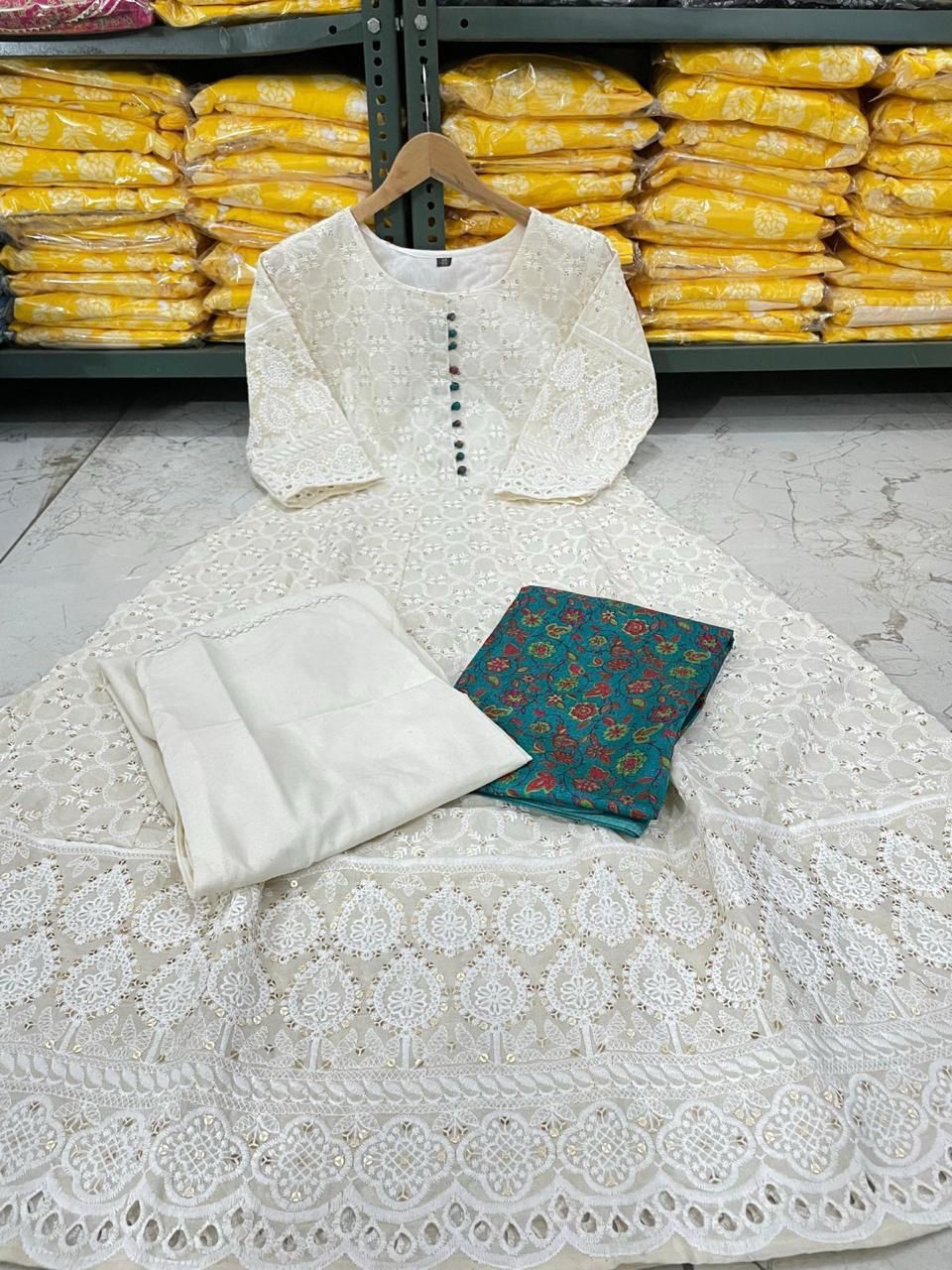 Zaria Chikankari Elegance Suit Set