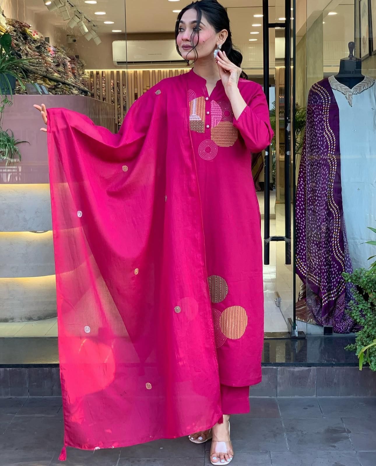Raang Jaipuri Blush Suit Set