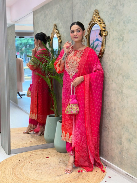 Gulnaar Chinnon Glow Suit Set