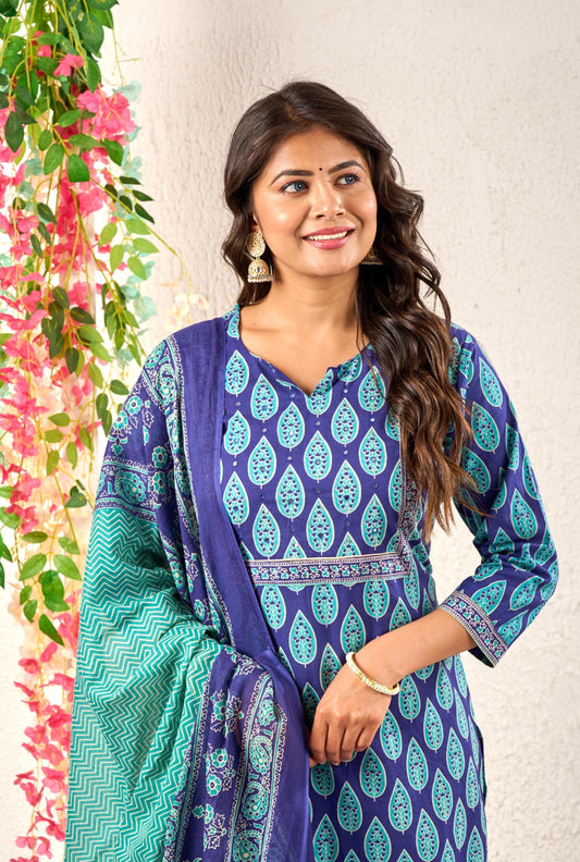 Neelam Azrak Cotton Suit Set