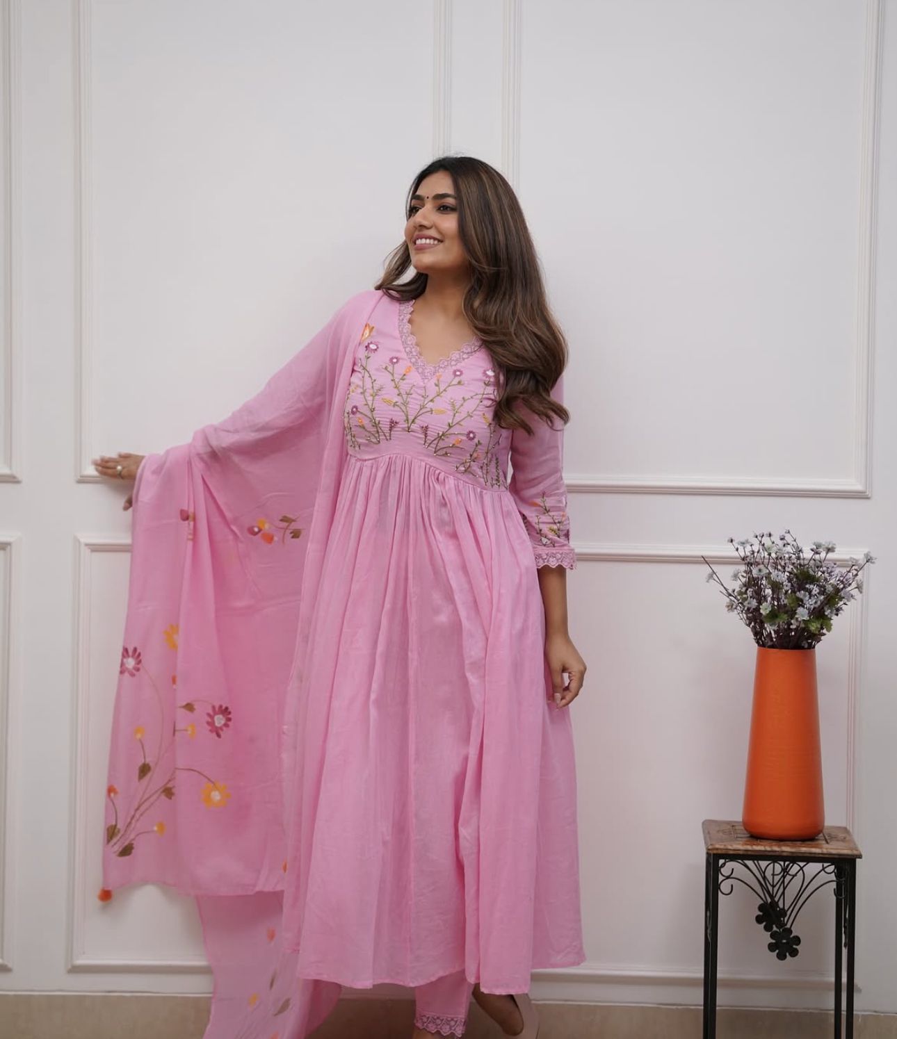 Nazakat Chikankari Angrakha Set