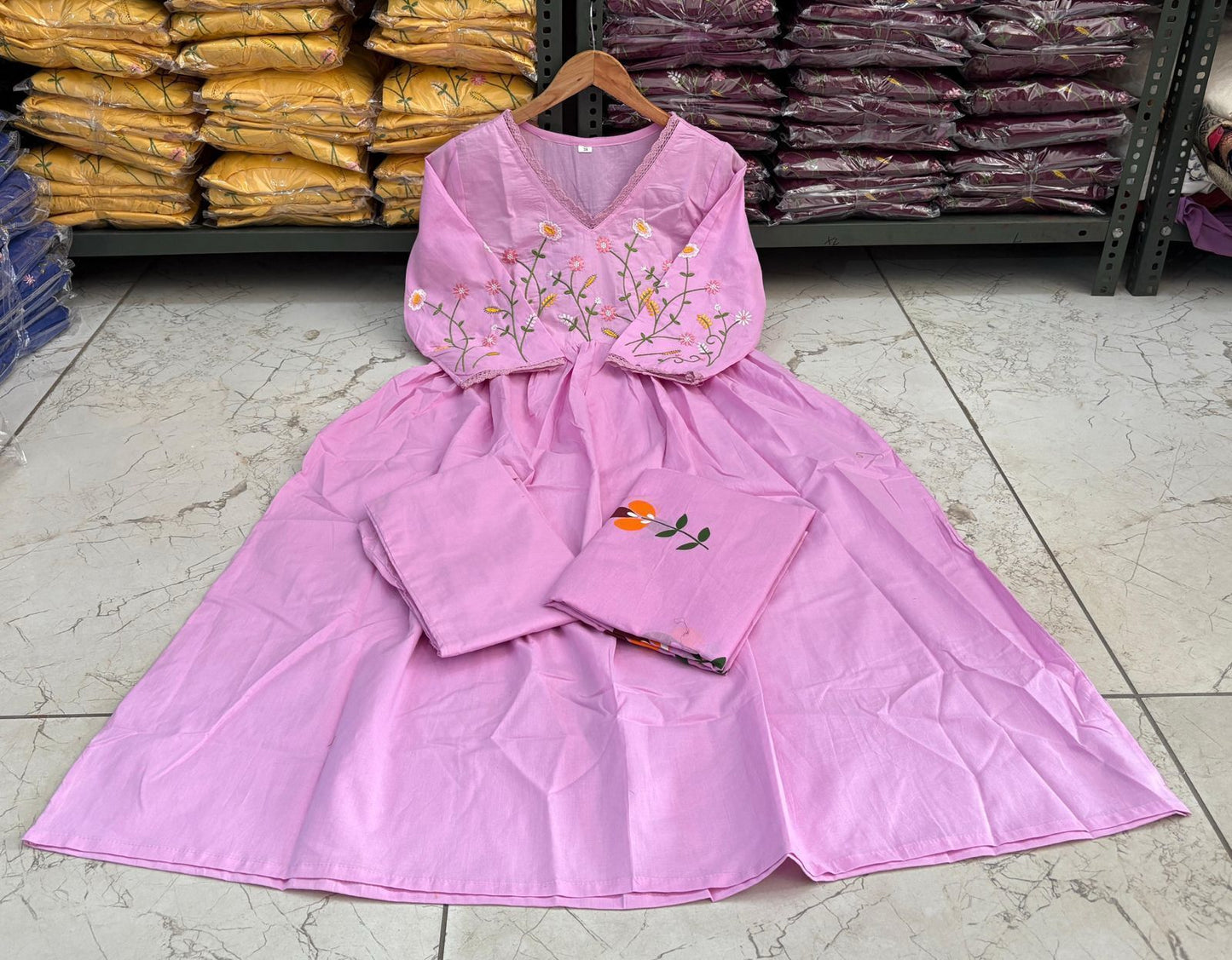 Nazakat Chikankari Angrakha Set