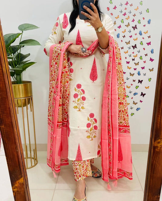 Noor-e-Gul Cotton Jaipuri Charm Set