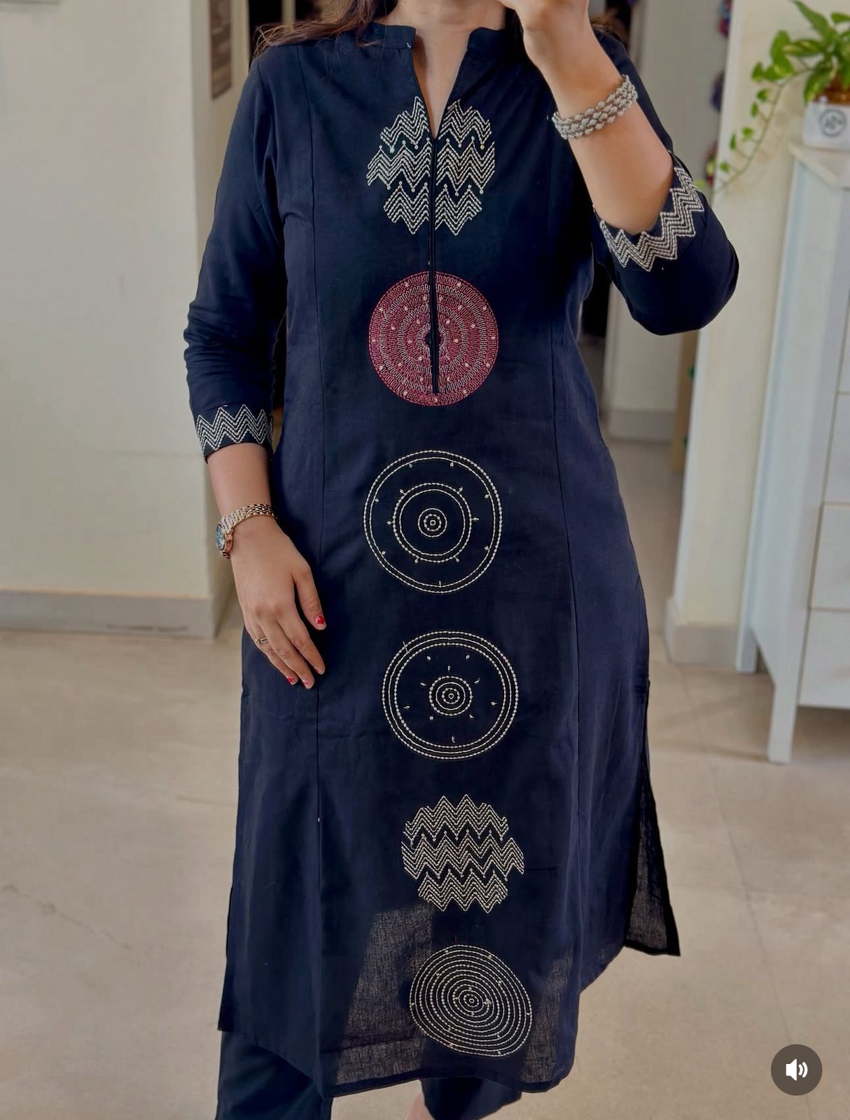 Midnight Aura Cotton Suit Set