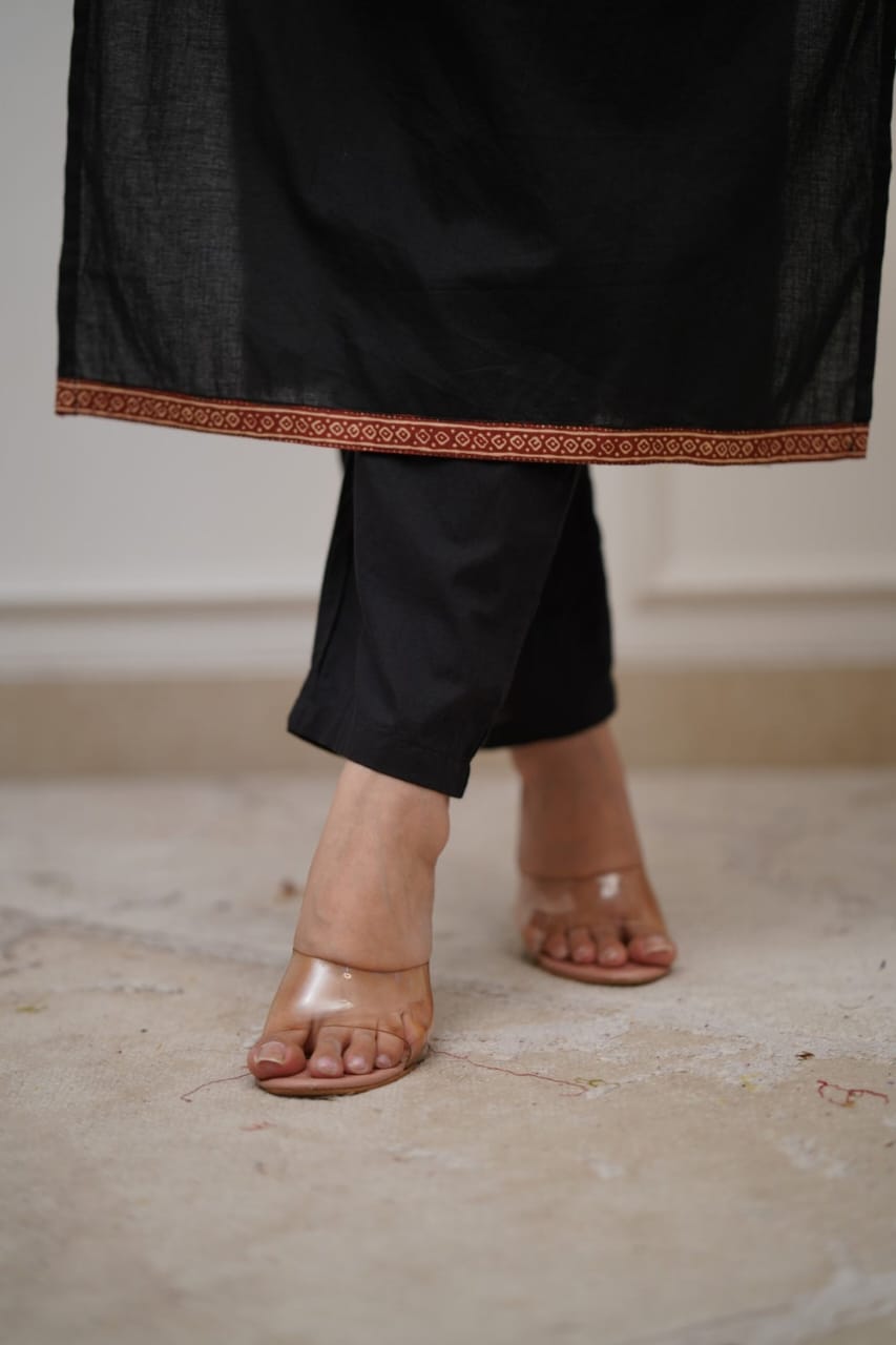 Rustic Charm Straight Cotton Suit Set