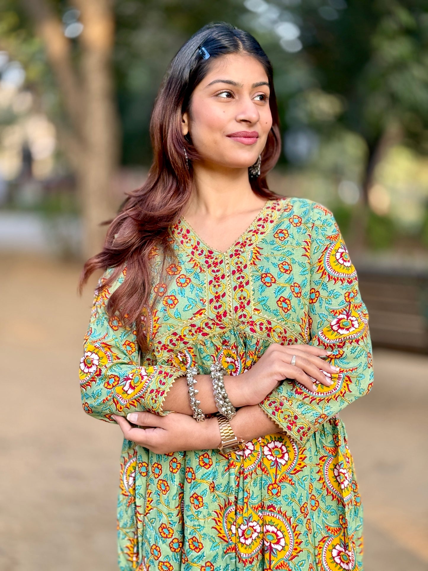 Aarvika Meadow Cotton Gown