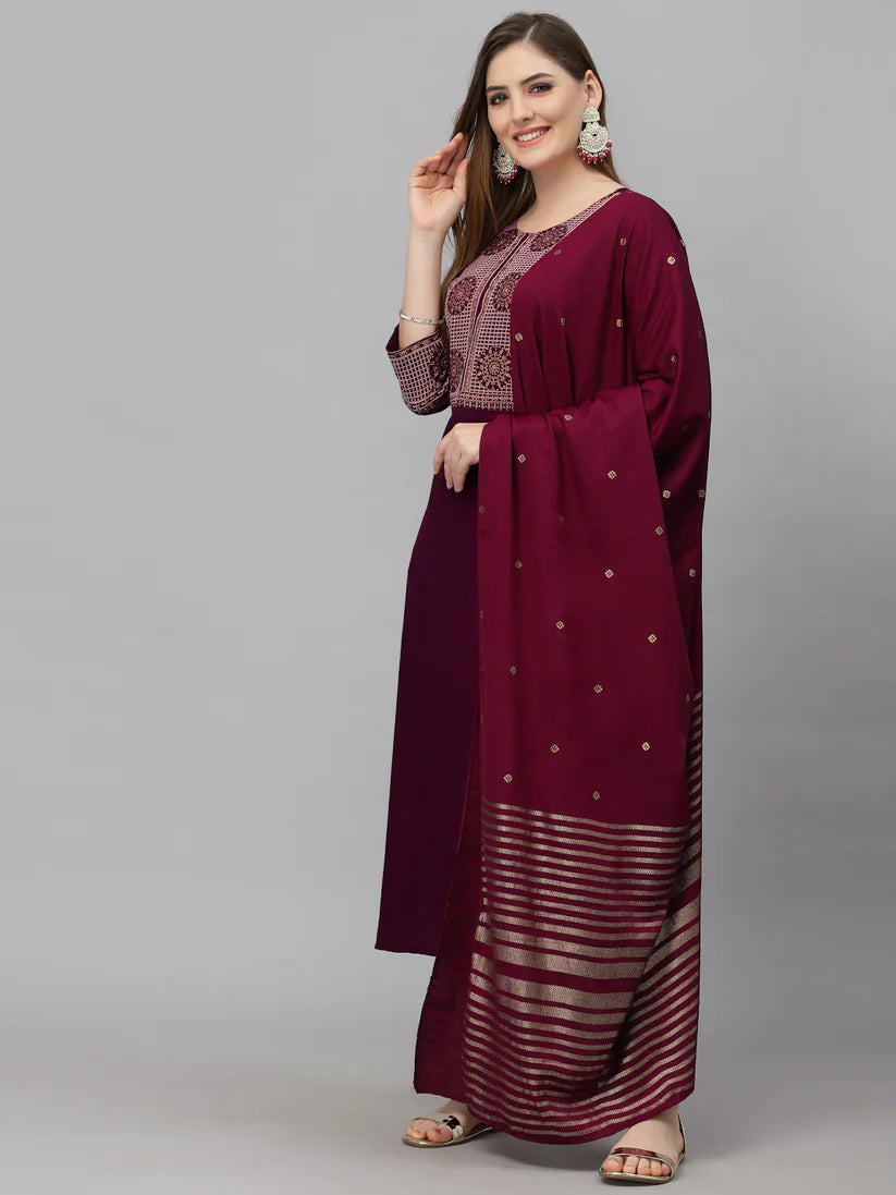 Wine Glow Suit Set
