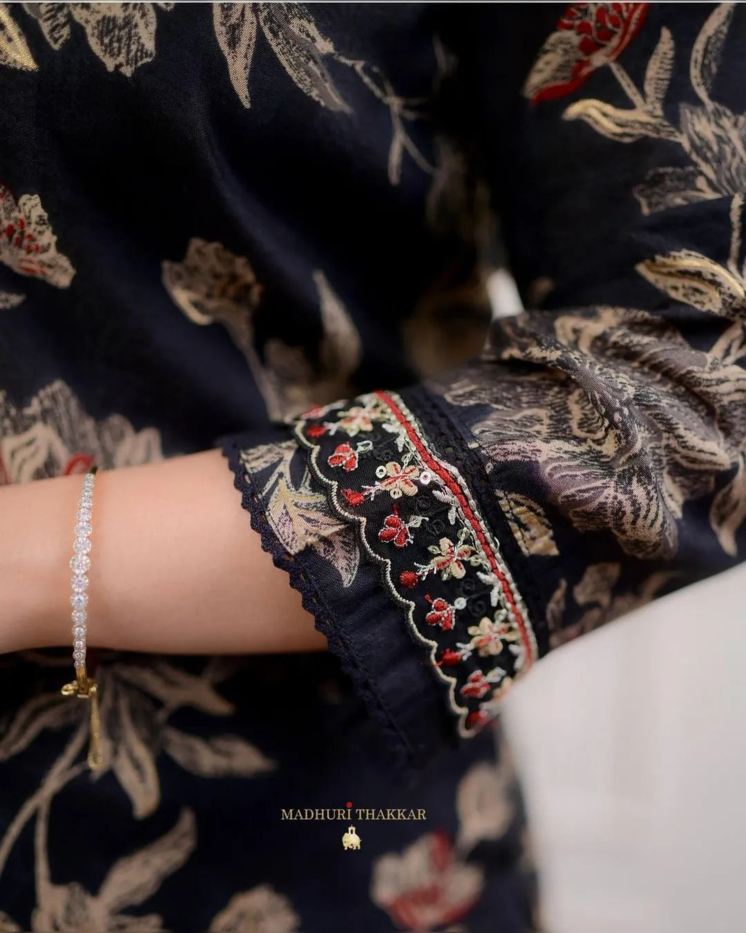 Falak Midnight Blossom Cotton Suit Set