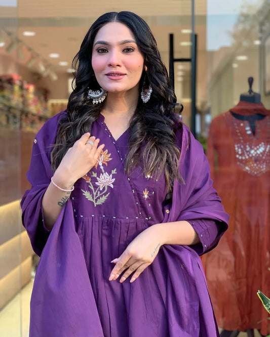 Purple Haze Cotton Mirror Suit