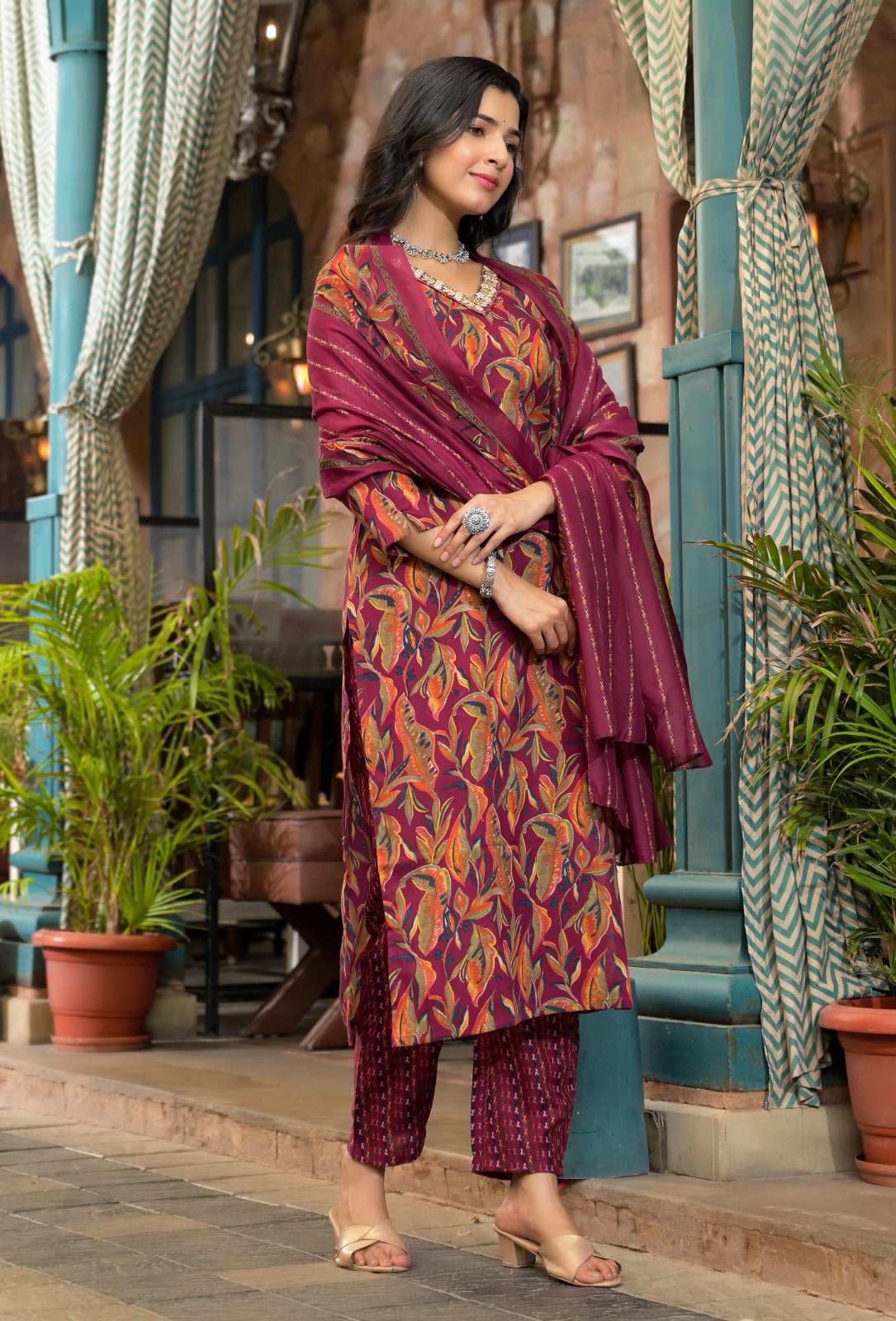 Harvest Bloom Pure Viscose Kurta Set