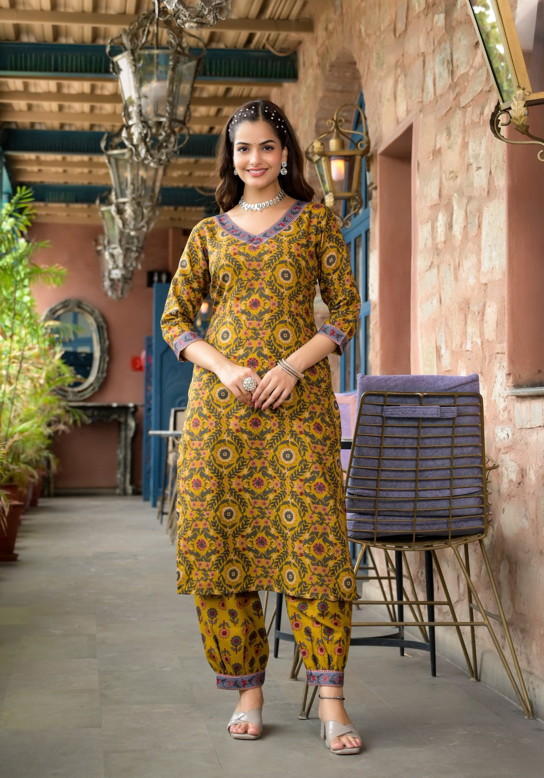 Marigold Medley Pure Viscose Suit Set