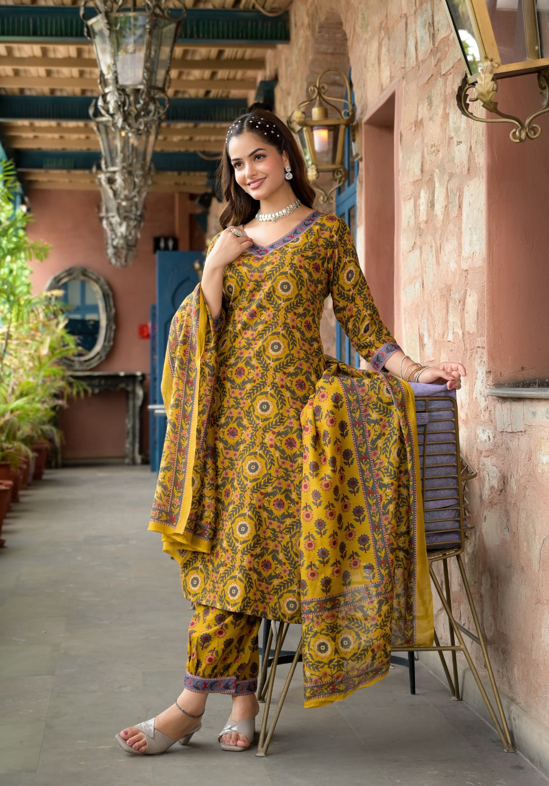 Marigold Medley Pure Viscose Suit Set