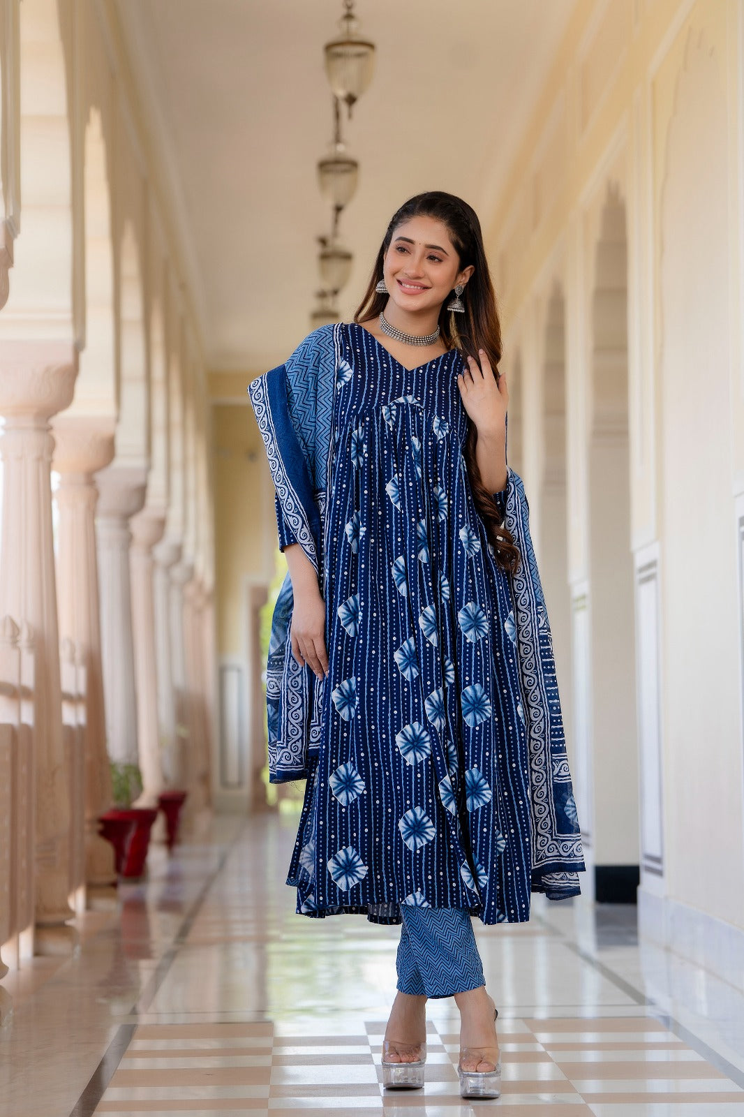 Indigo Blossom Pure Viscose Suit Set