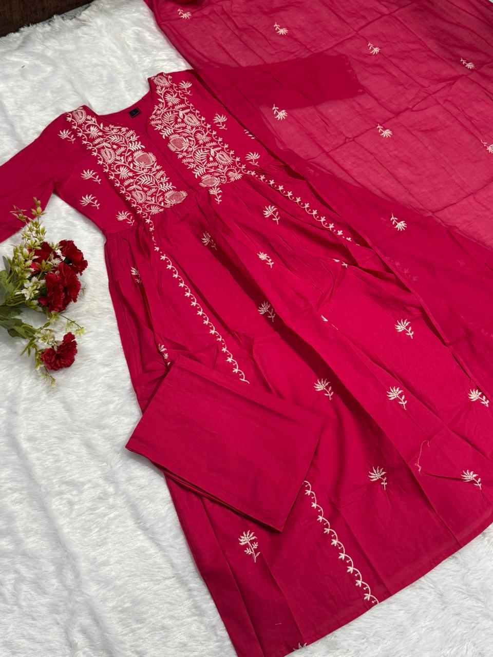 Kasturi Mal Cotton Anarkali Suit Set