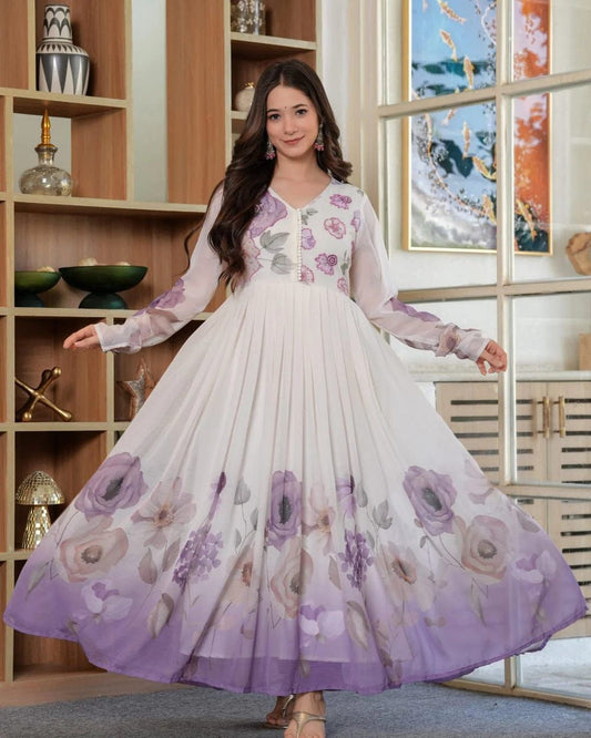 Lavanya Lilac Whisper Anarkali Set