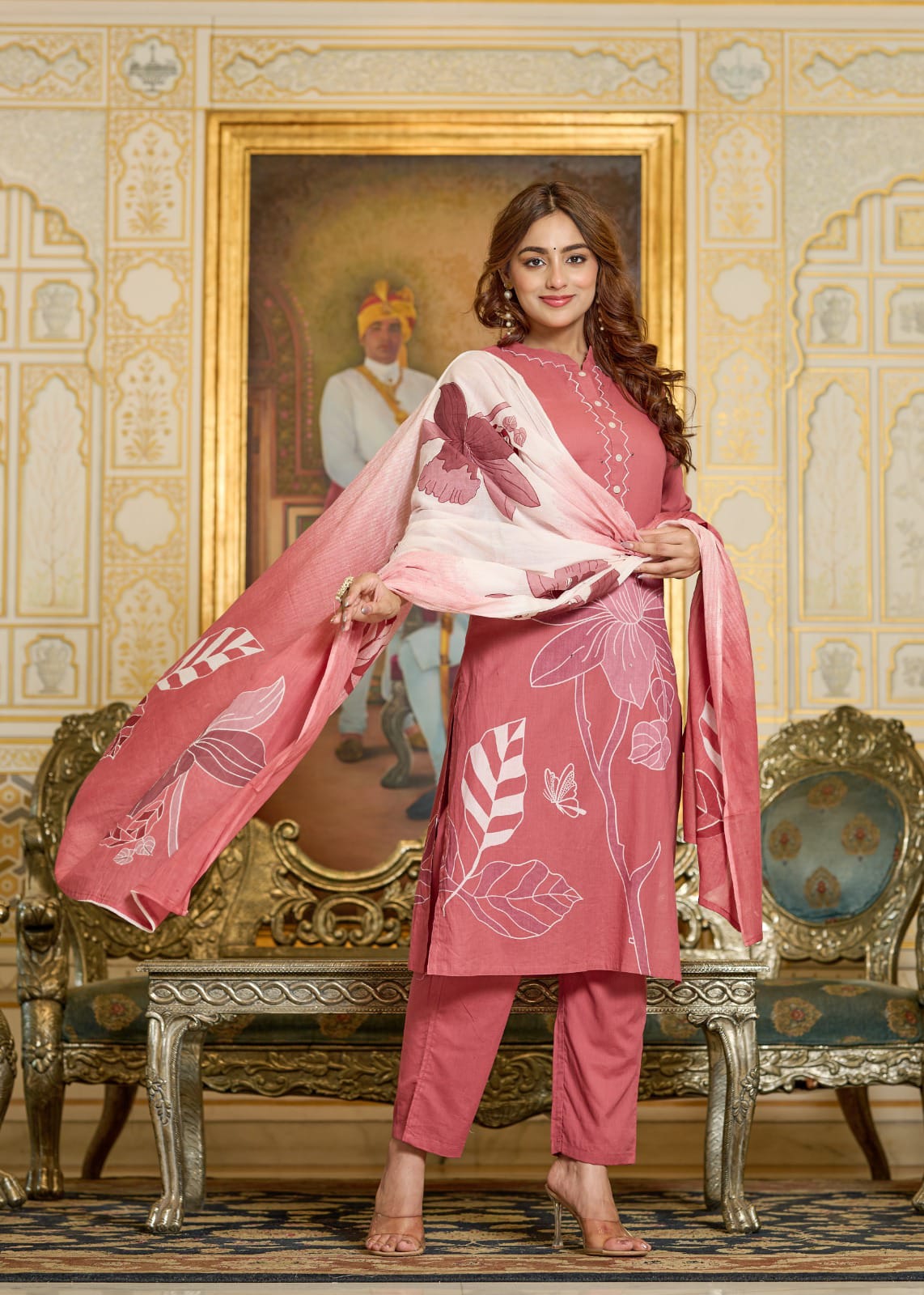 Petal Grace Cotton Suit