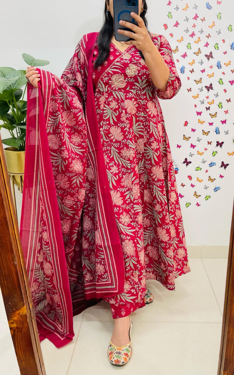 Rangrasiya Purple Bloom Set