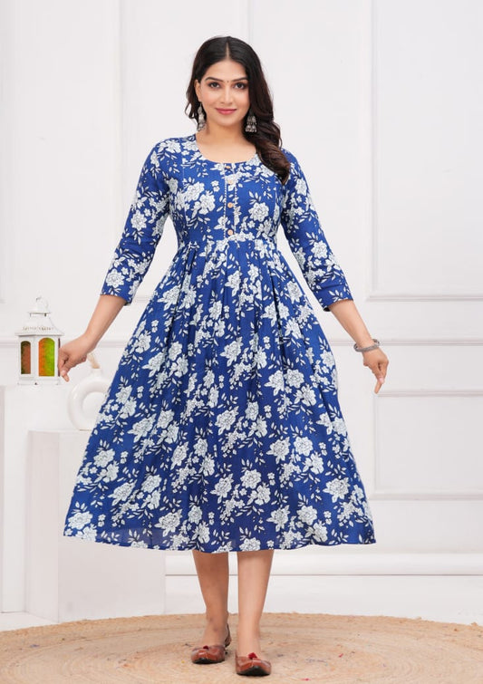 Scarlet Bloom Maternity Gown