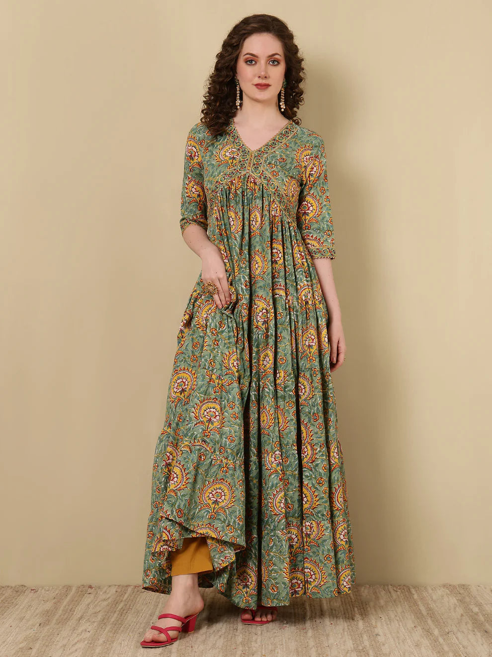 Aarvika Meadow Cotton Gown