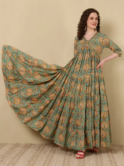 Aarvika Meadow Cotton Gown