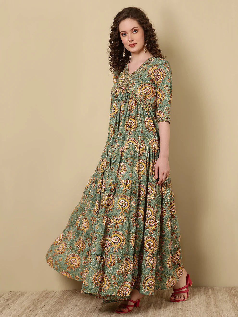 Aarvika Meadow Cotton Gown