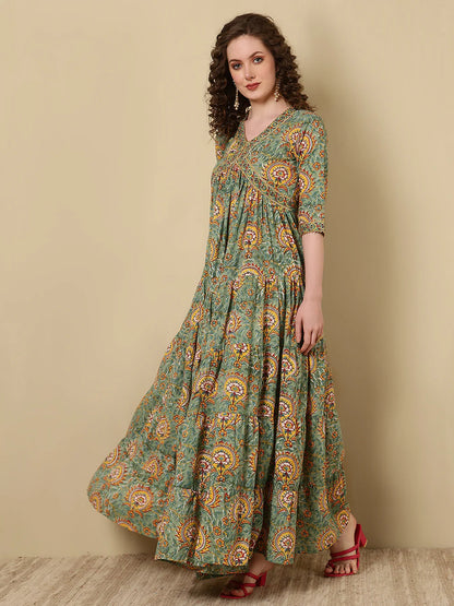Aarvika Meadow Cotton Gown