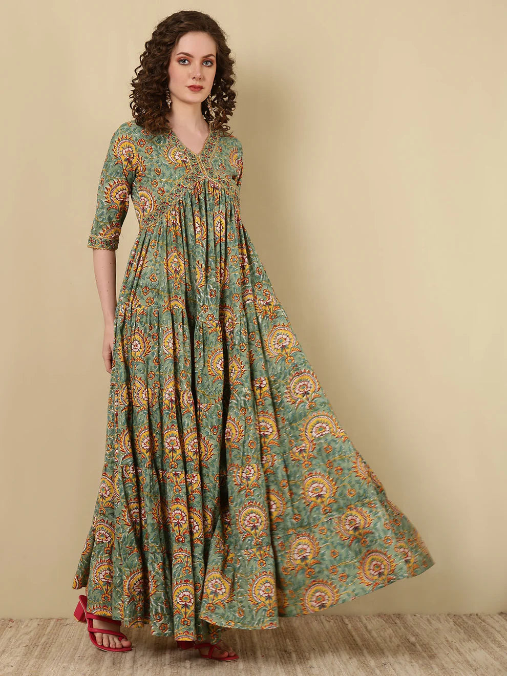 Aarvika Meadow Cotton Gown