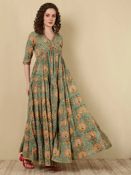 Aarvika Meadow Cotton Gown