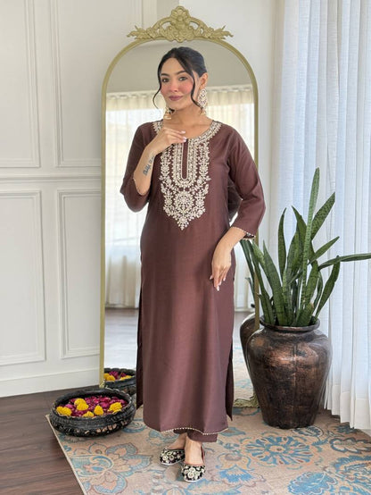 Noor-E-Zari Pure Silk Suit Set