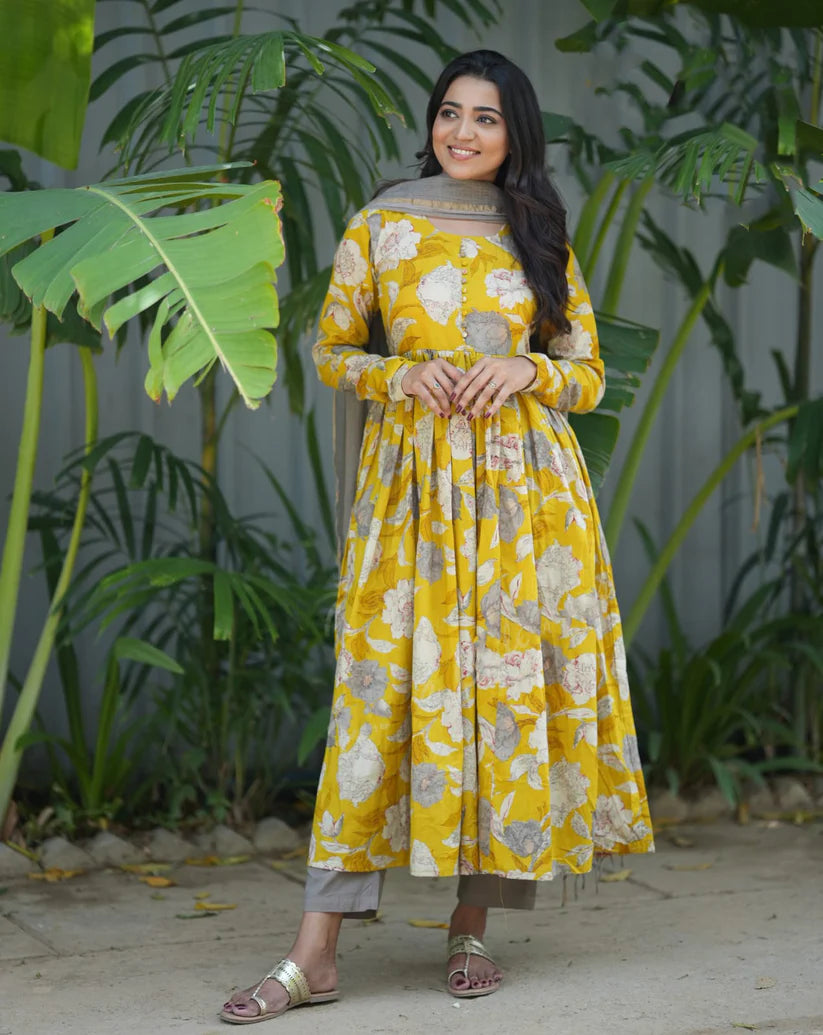 Golden Radiance Viscose Suit Set