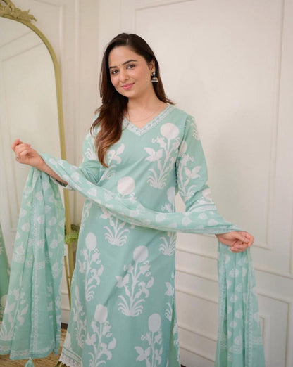 Mint Blossom Rayon Set